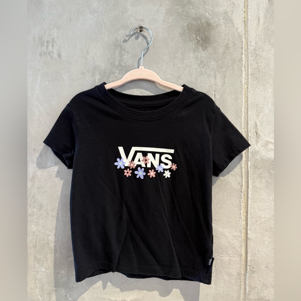 Vans Black T-Shirt with Floral Design